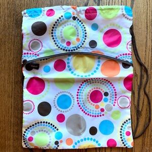 Thirty One Colorful Polka Dot Cinch  Sac Bag Drawstring Bag